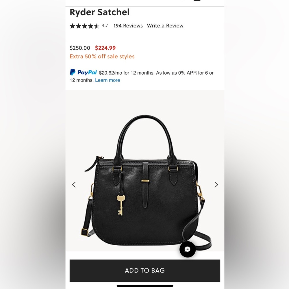 Women’s Fossil Crossbody Ryder Satchel